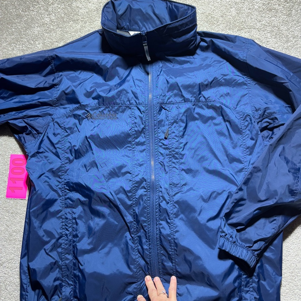 Columbia men’s‎ blue rain jacket sz large